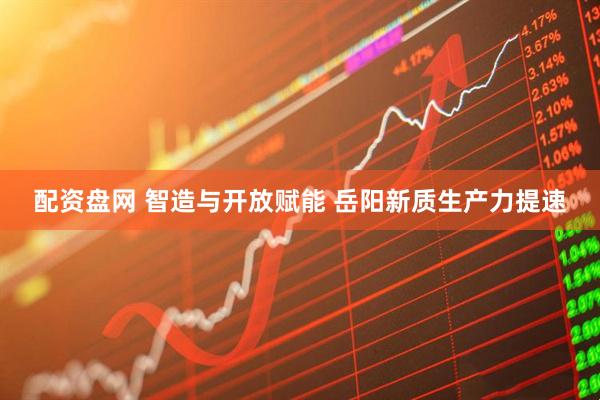 配资盘网 智造与开放赋能 岳阳新质生产力提速